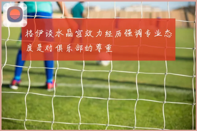 格伊谈水晶宫效力经历强调专业态度是对俱乐部的尊重